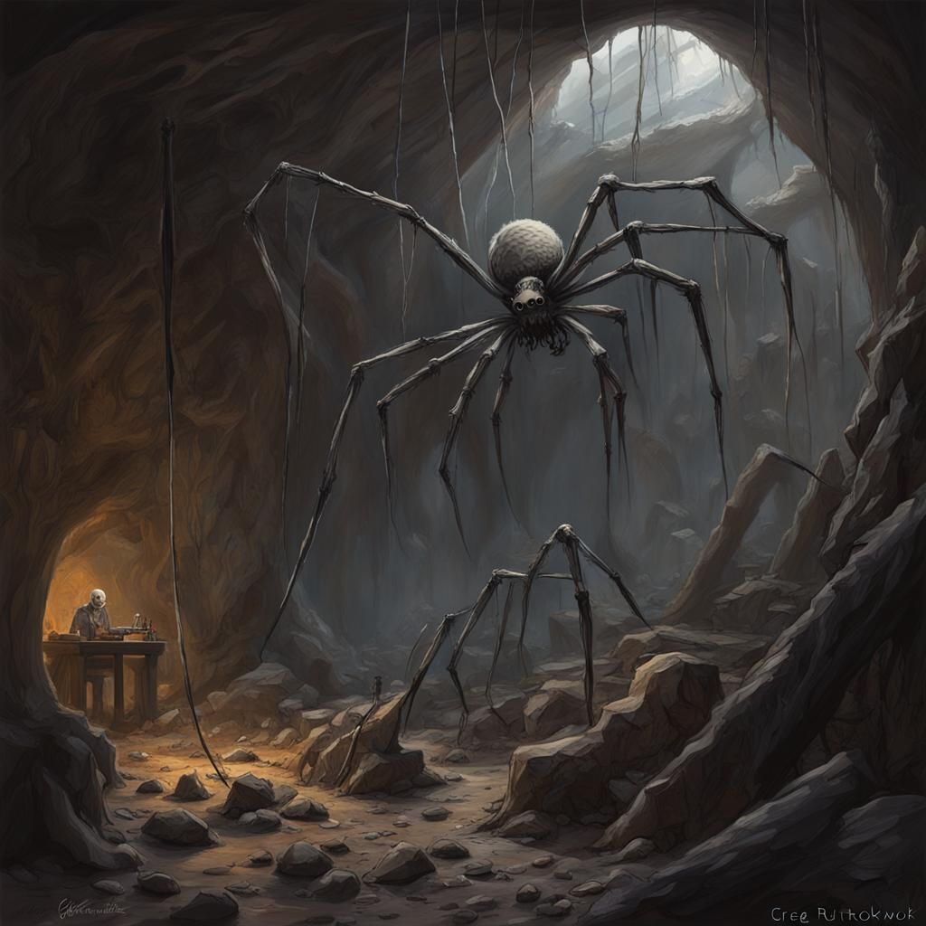 Sinister Spider Cavern of Corpses and Webs
