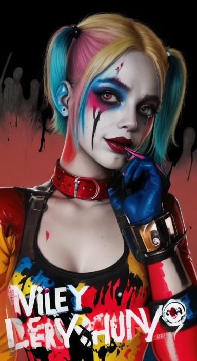 Vivid Harley Quinn: A Psychedelic Portrait
