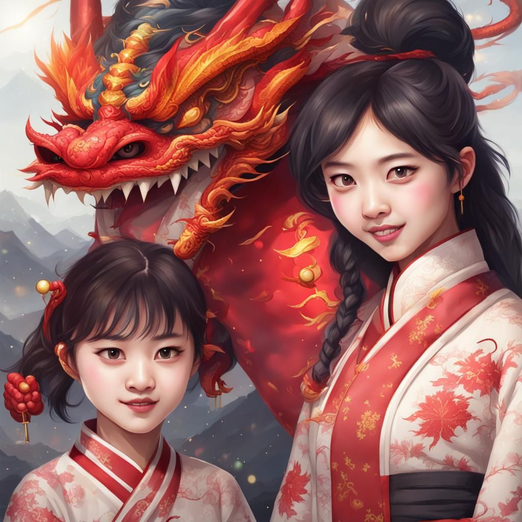 Firedragons Meet Chinese Girls: New Year Celebration