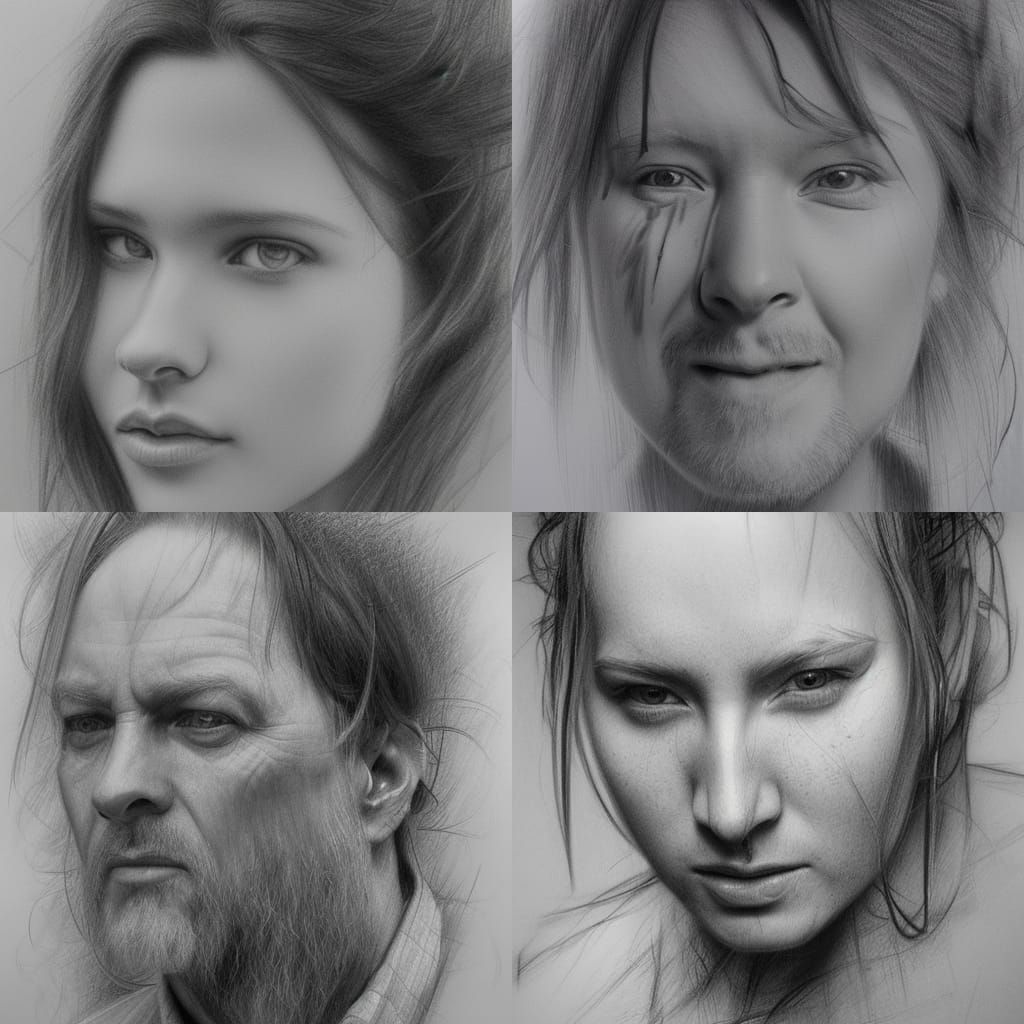 Hyperrealistic Pencil Sketch Portrait