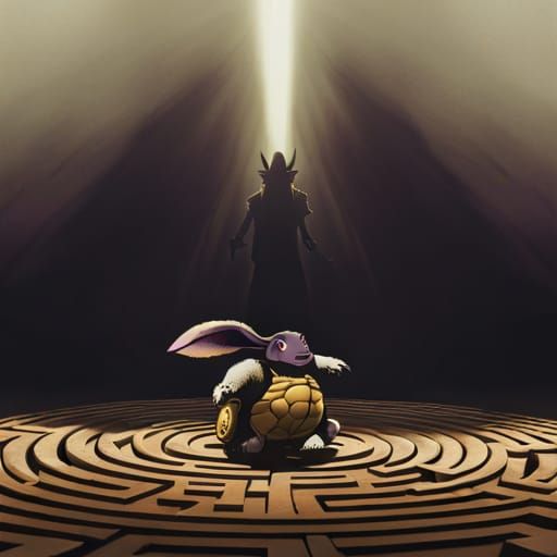 Hare, Tortoise, and Minotaur Labyrinth Race