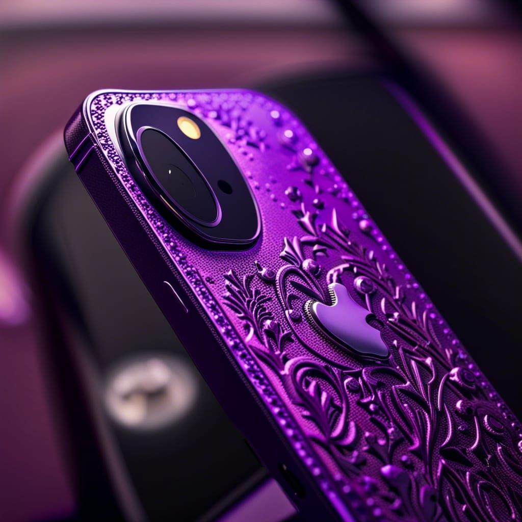 Purple iPhone 13 Close-Up in 4K Resolution