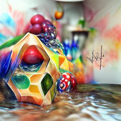 Psychedelic Mathematics in Watercolor Impressionism