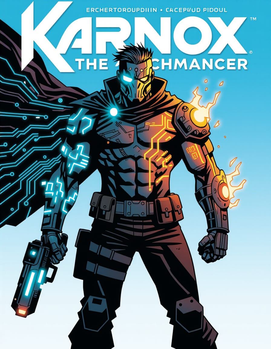 Karnox The Techmancer Cybernetic Warrior Comic Cover