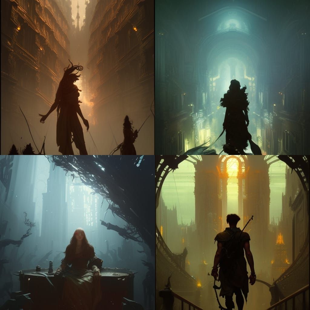 Dark Fantasy God Sam, Hyperdetailed Concept Art