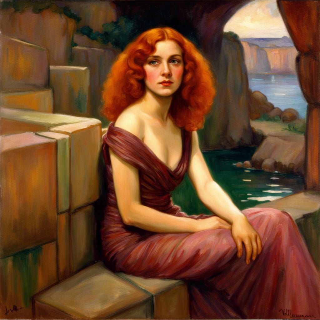 1930s Actress in Pre-Raphaelite Style