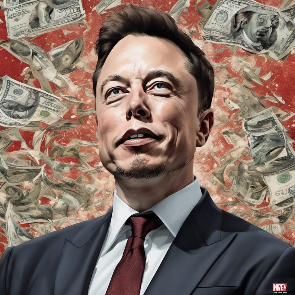 Hyperrealistic Image of Elon Musk's Success Journey