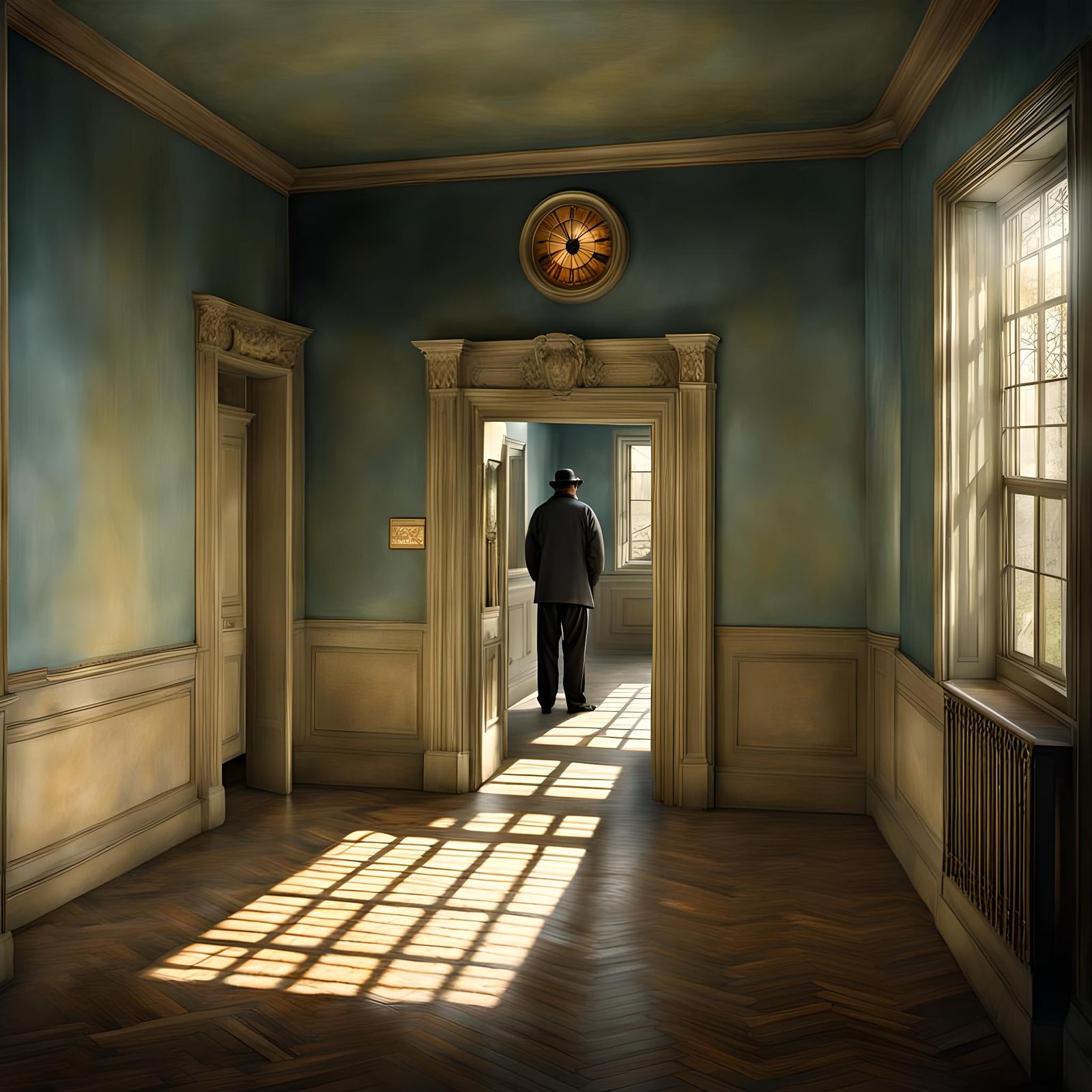 Atmospheric Castle Reflection with Trompe L'oeil Clarity