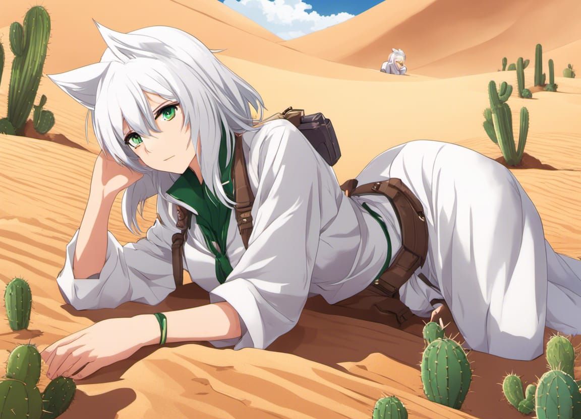 Wolfie in The Desert