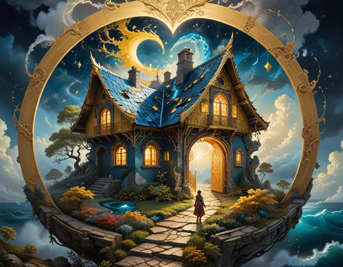 Whimsical Fairytale Cover Art in Romantic Rembrandt Style