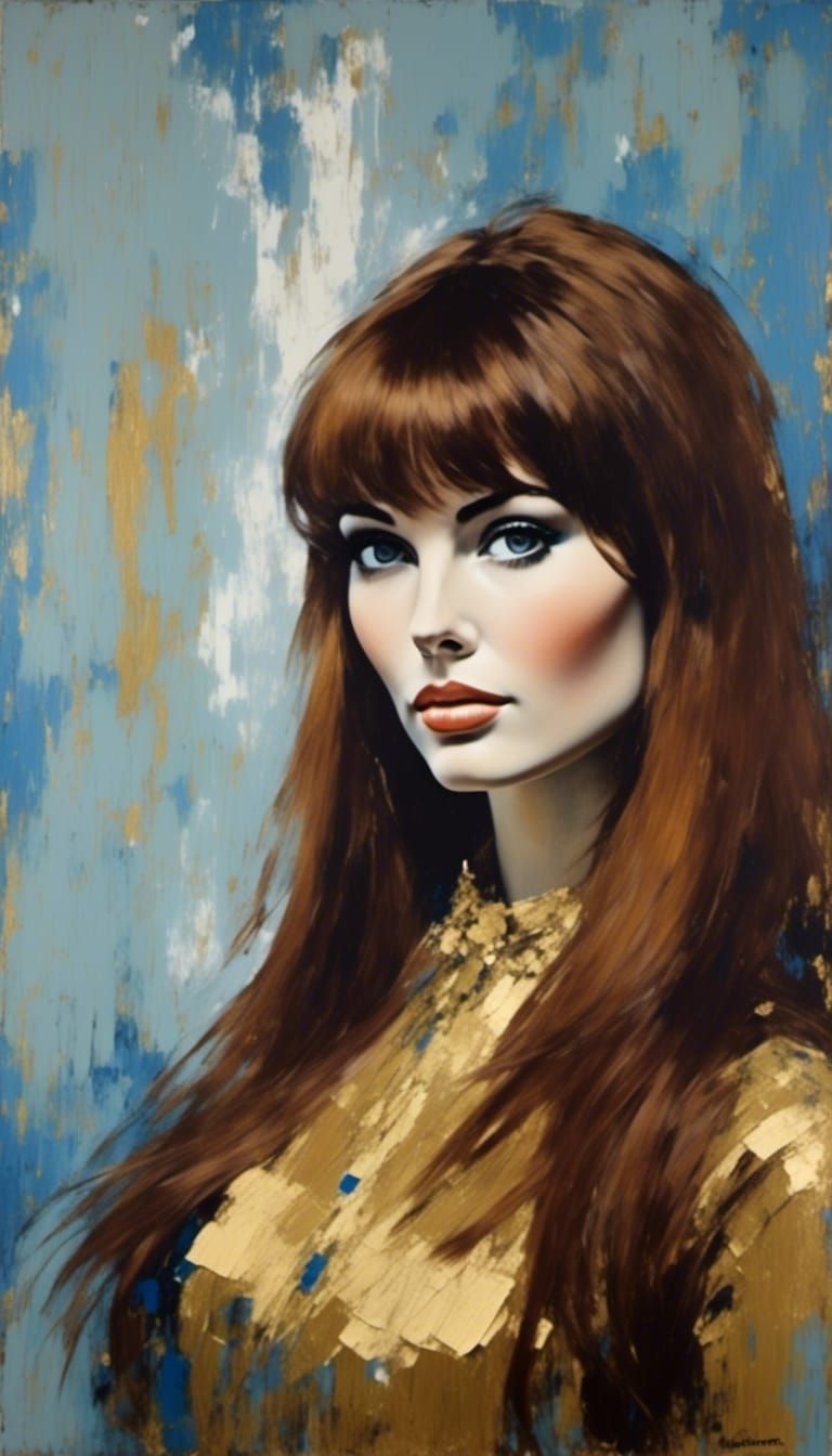 1960s Actress in Surreal Impressionist Portrait
