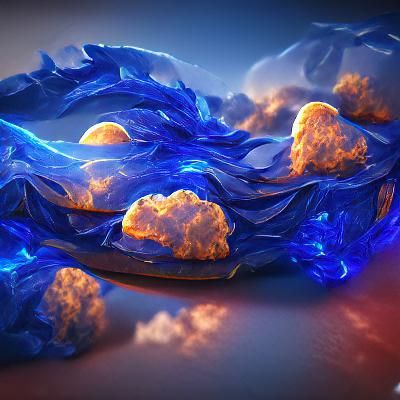 Lapis Lazuli Cloudscape in 3D