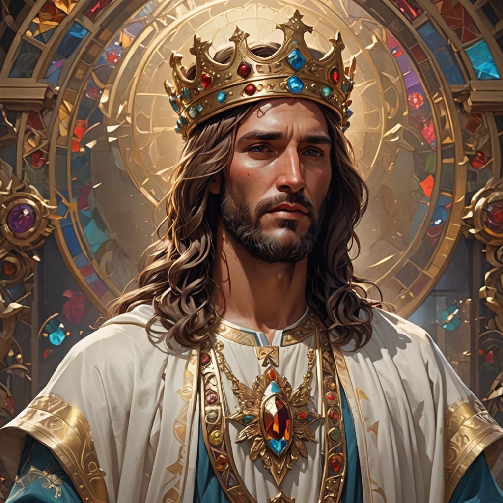 Jesus Christ Portrait in Hyperdetailed Digital Art