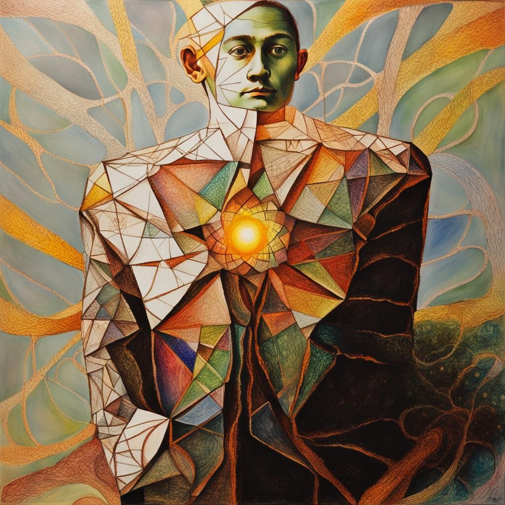 Mystical Tree of Life Temple in Surreal Childlike Style