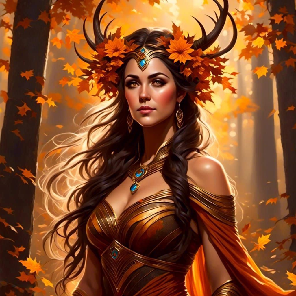 Female Earth Elemental Spirit in Earthy Tones