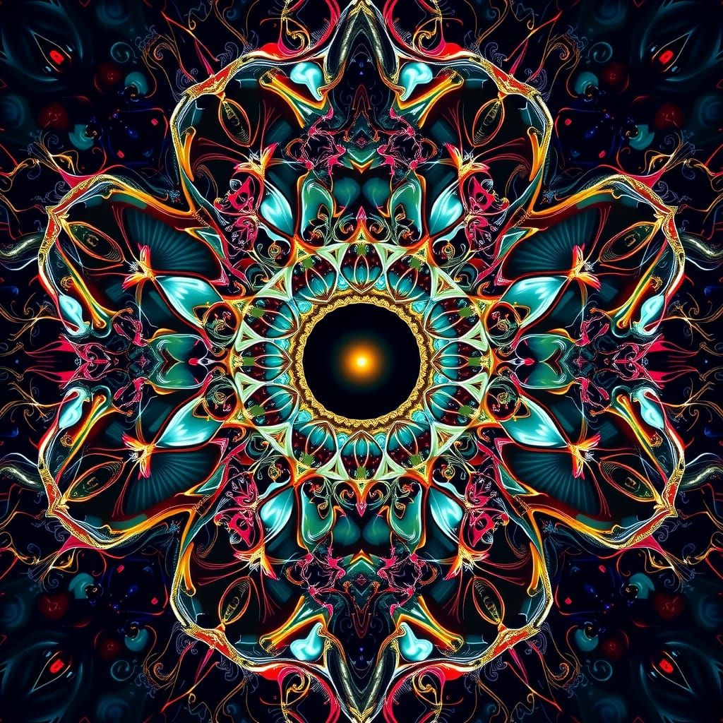Exotic Fractal Elegance: Abstract Cosmic Art