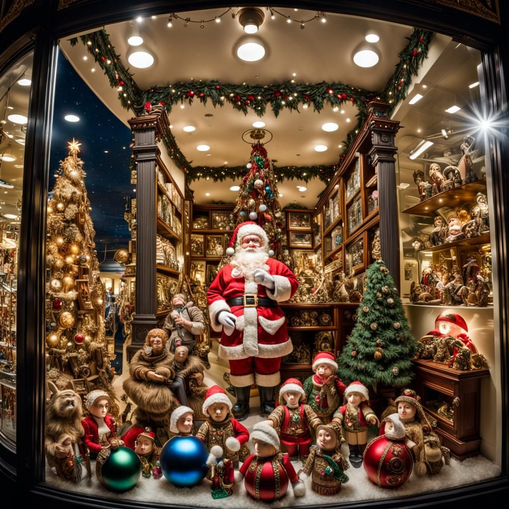 Christmas Toy Shop Window Display