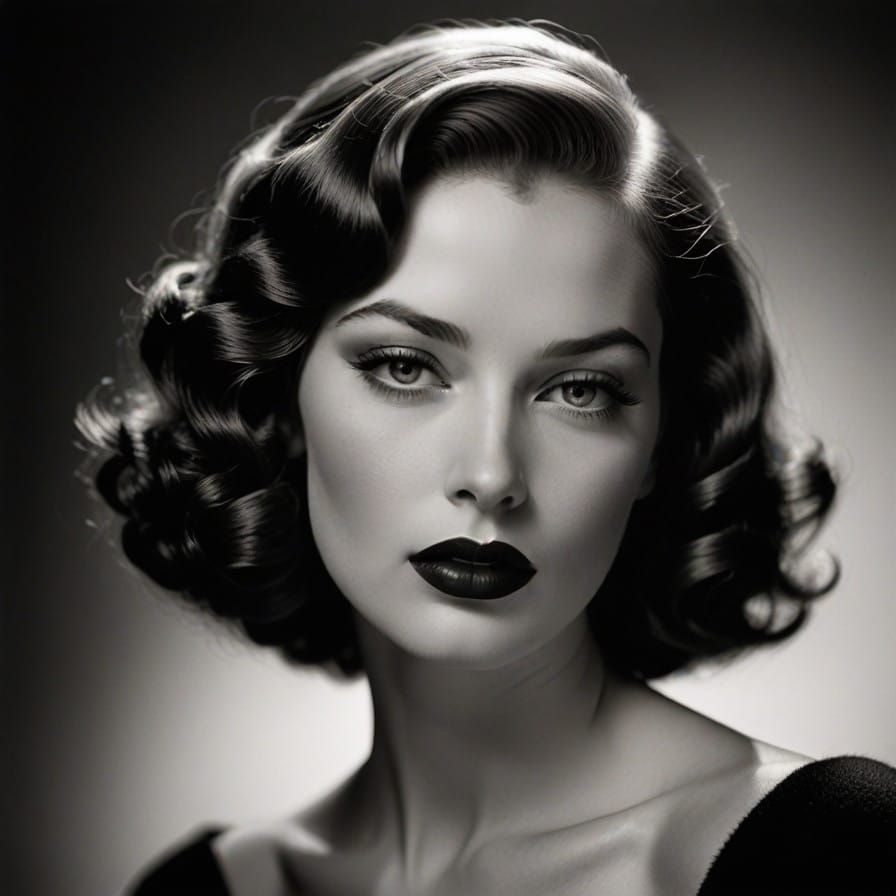 Stunning Black and White Close-Up Portrait of a Timeless Hol...