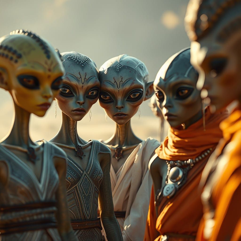 Alien Gathering on Vibrant Planet Arduin