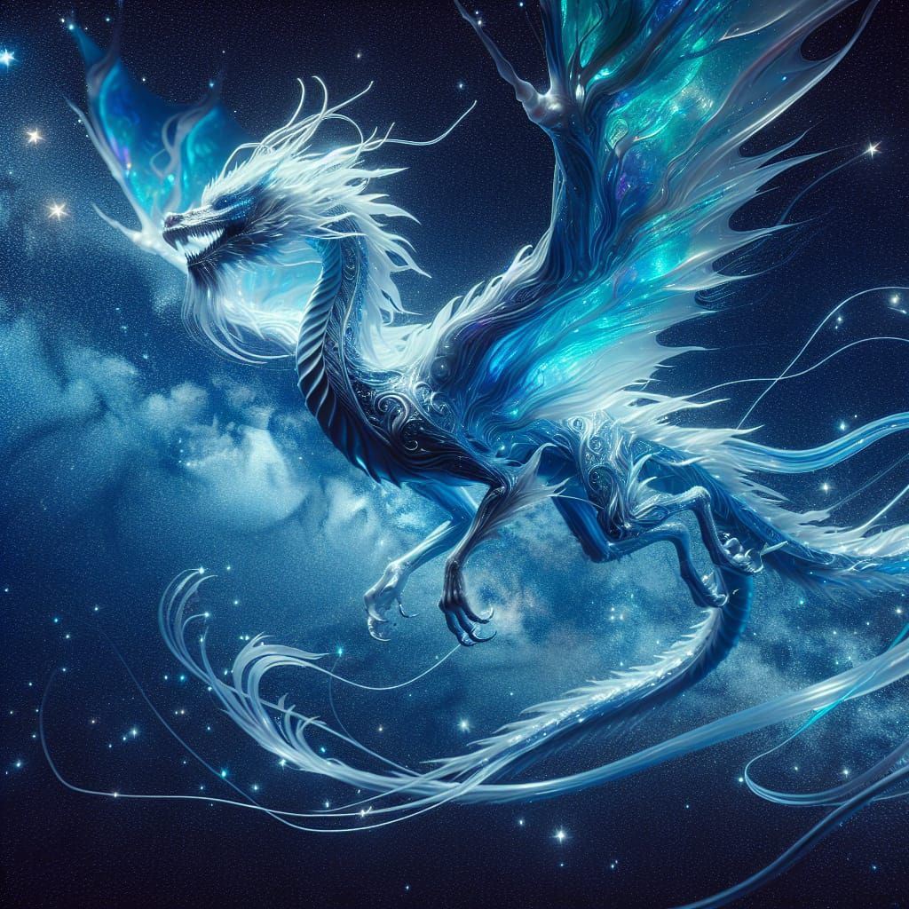 Iridescent Blue Dragon