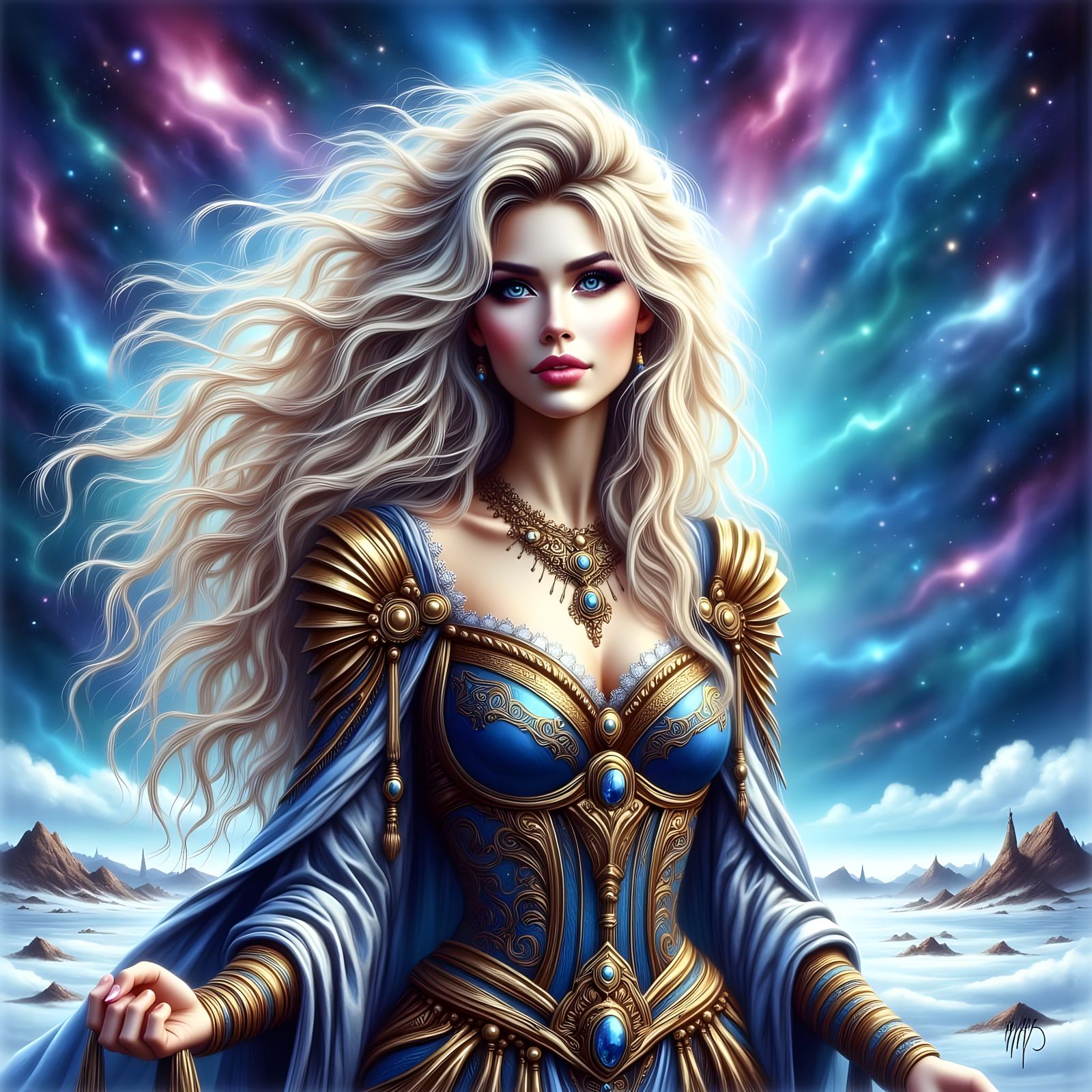 Freyja: Norse Goddess in Oil Painting Style