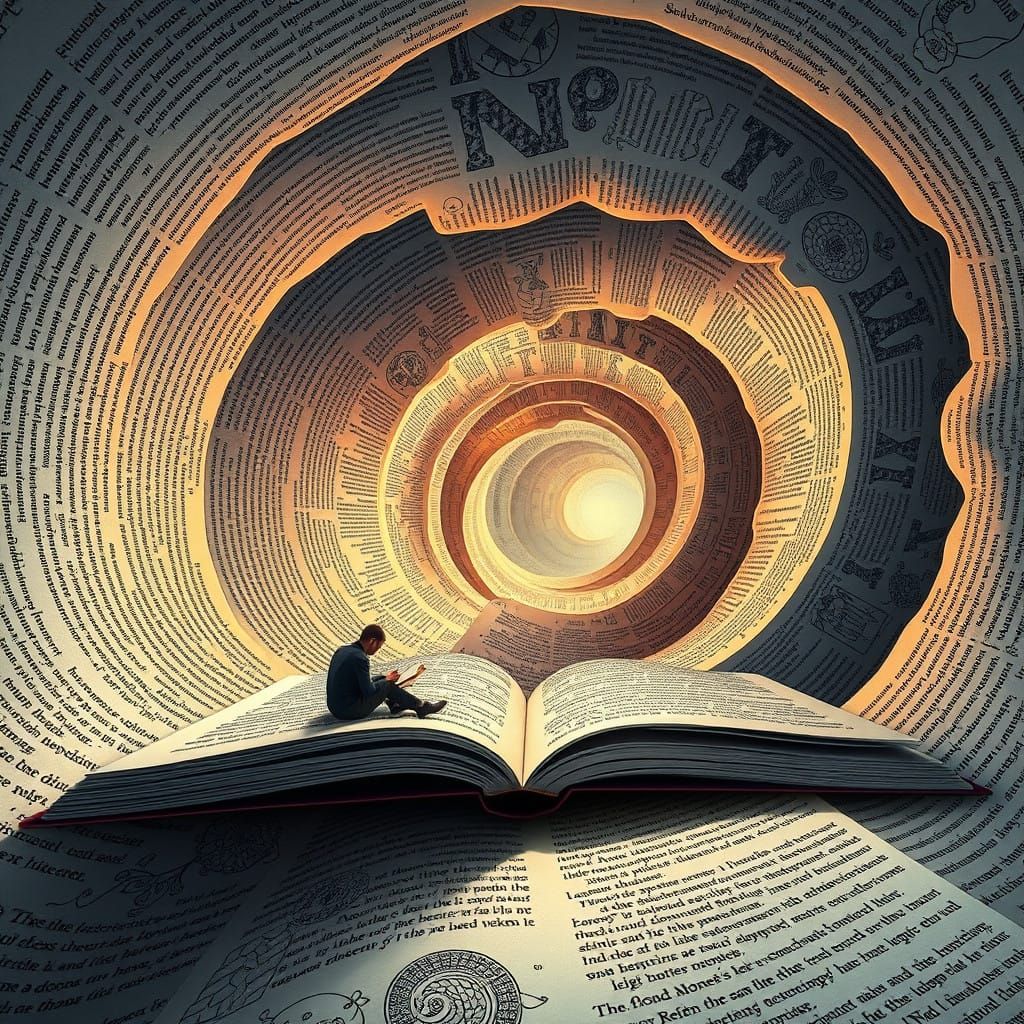 Dreamlike Reader Enters Whimsical Book World