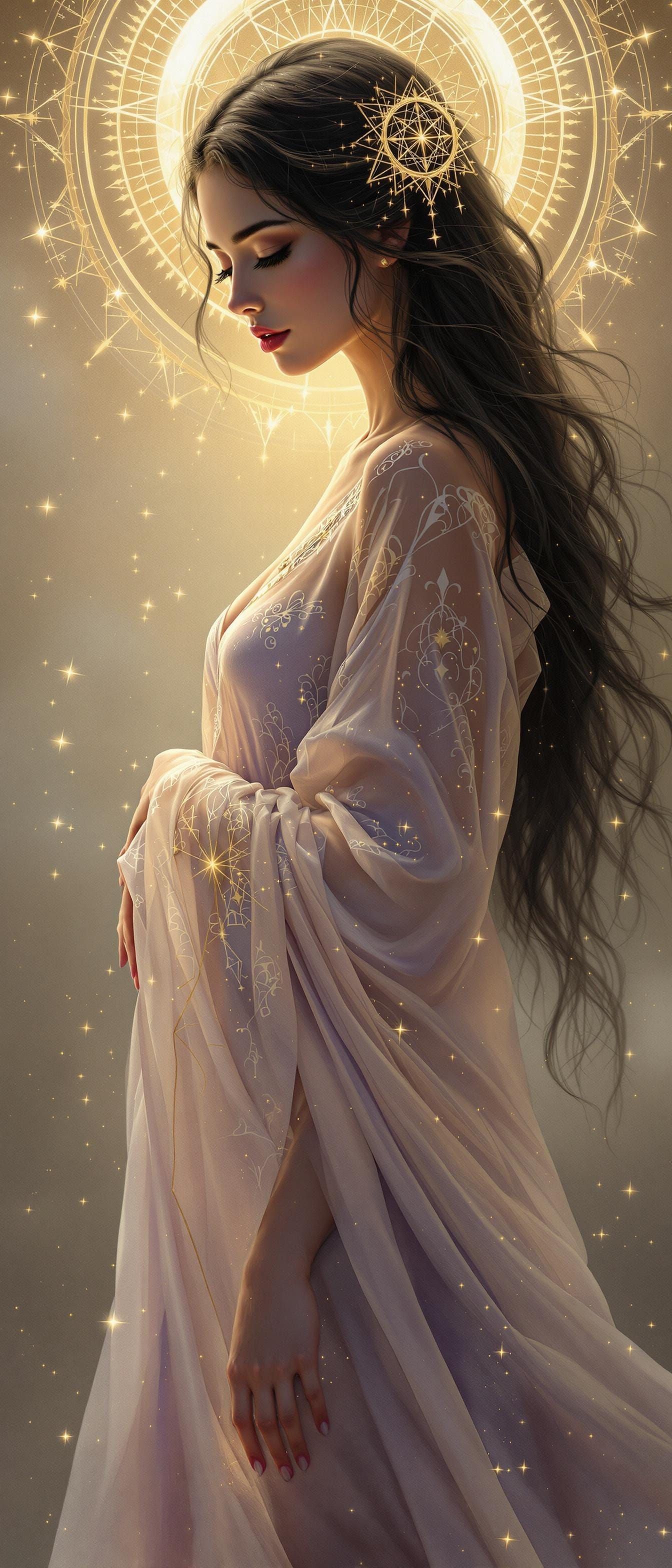 Enchanting Inner Goddess in Soft, Ethereal Light