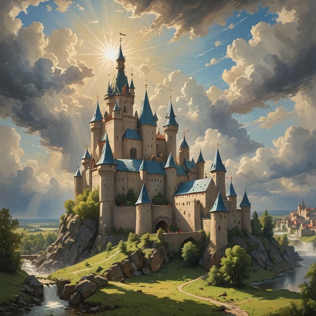 Castle Battle in Style of Igor Kirillov