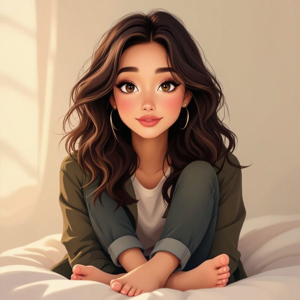 Ethereal Woman in Romantic Light