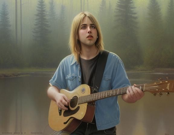 Nirvana's 'Come As You Are' as Oil Painting