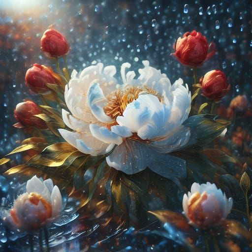 Spring Florals Meet Cinematic Beauty in White and Gold