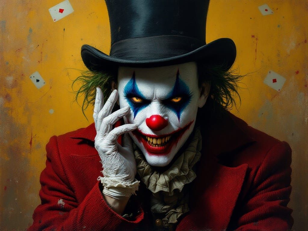 Sinister Clown in Chaotic Landscape