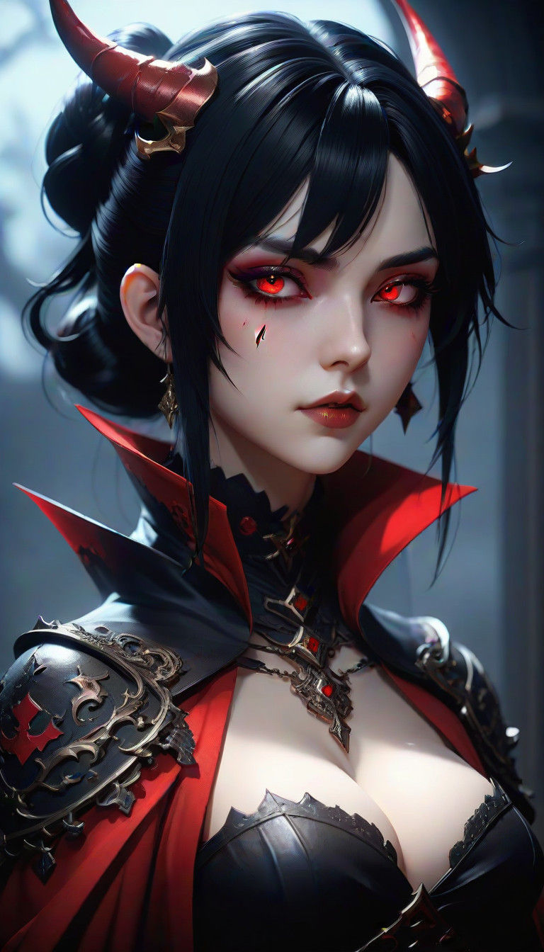 Ethereal Vampire Goddess in Dark Fantasy