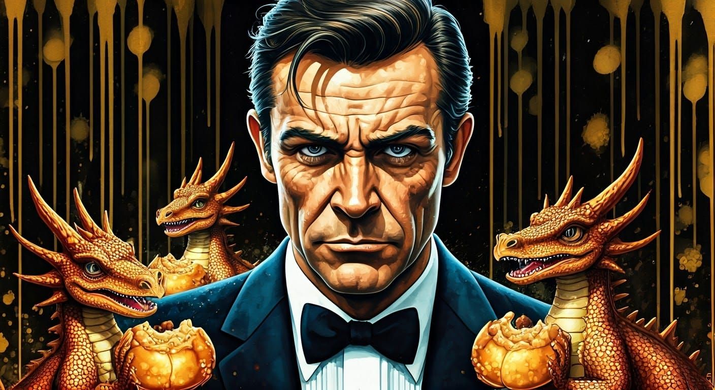 (Neurographic Alcohol Ink style illustration. 
Parody of Gol...