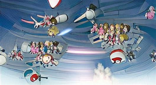 Pokèmon Anime Characters in Spaceship Entering Atmosphere