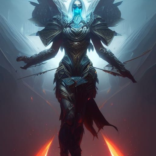 Omega Crystal Knight: Dark Fantasy Art in 8K