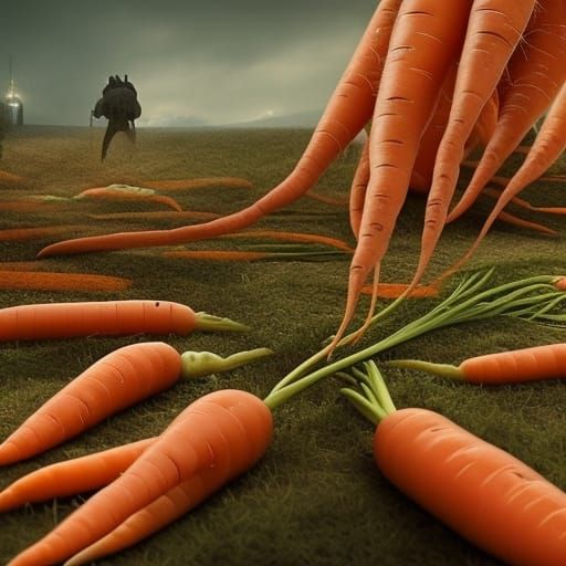 Epic Carrots: A Dramatic Digital Painting