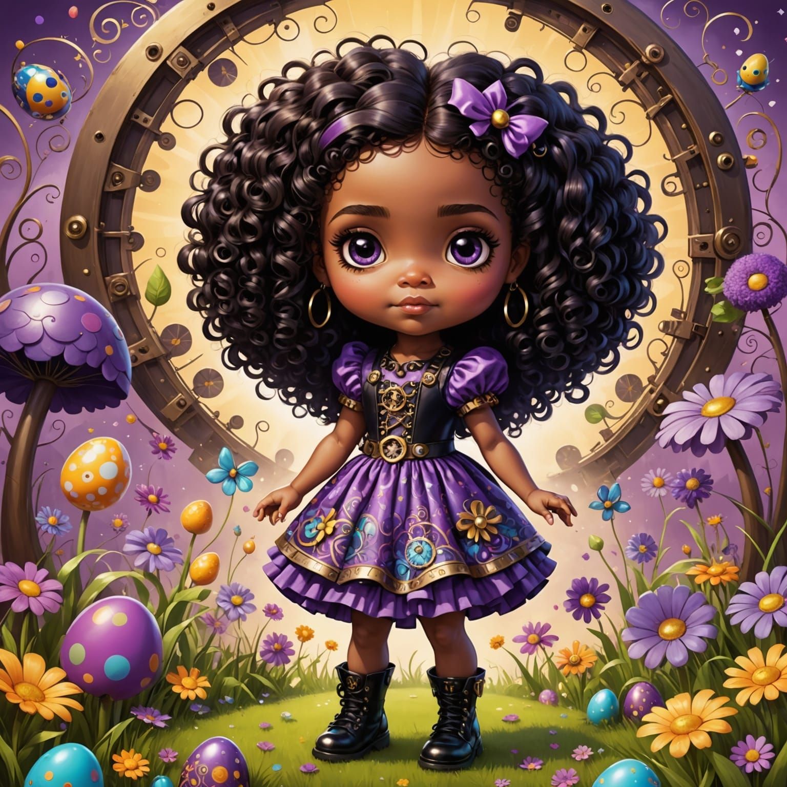 Droste Effect of a Psychedelic Chibi Toddler