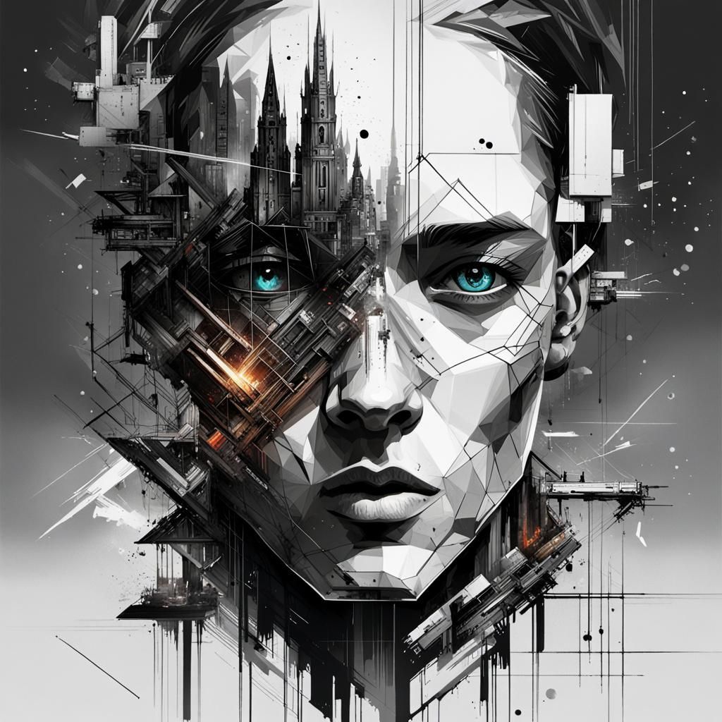 Kinetic Holographic Art in Magical Realism Style