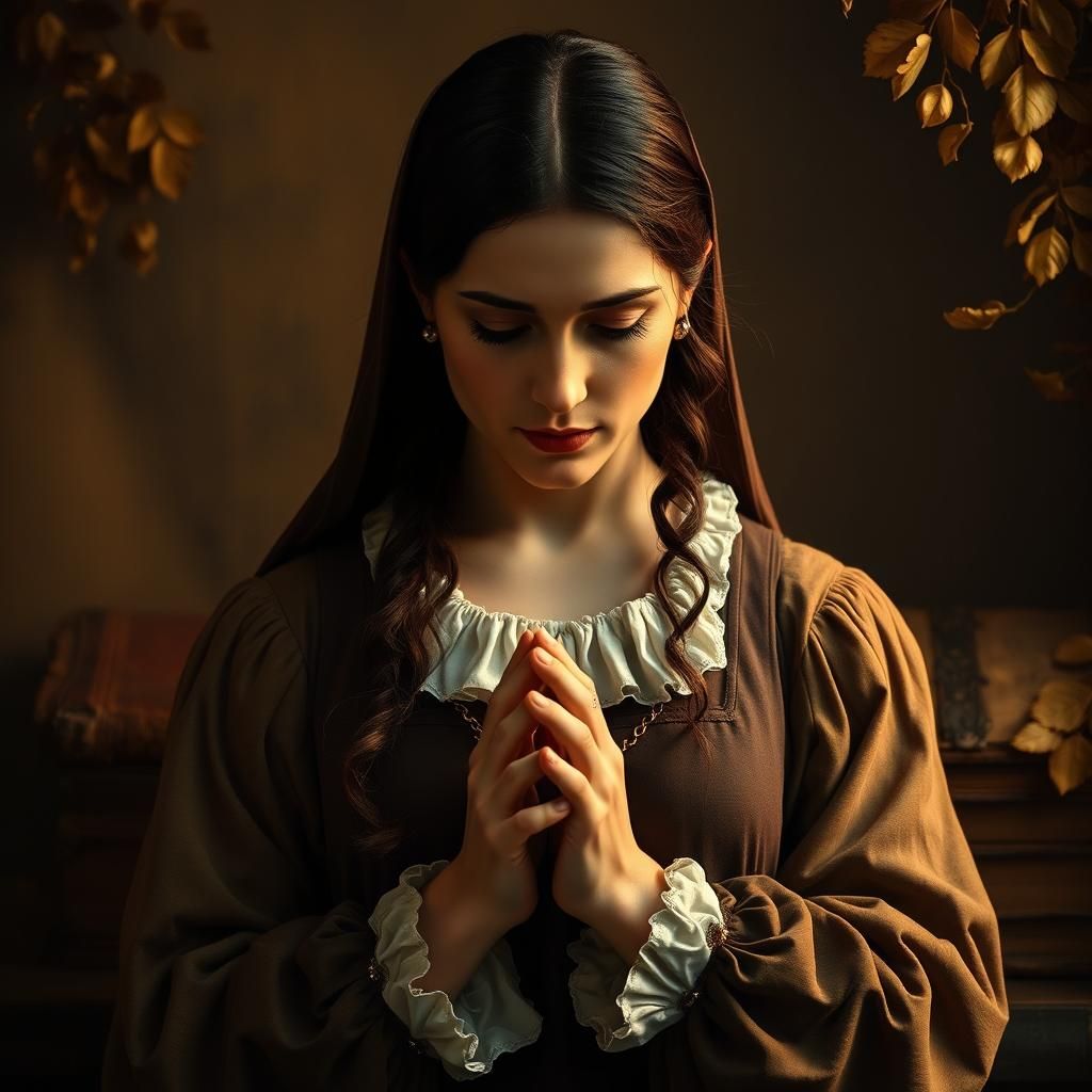 Devout Woman Praying, Baroque Style