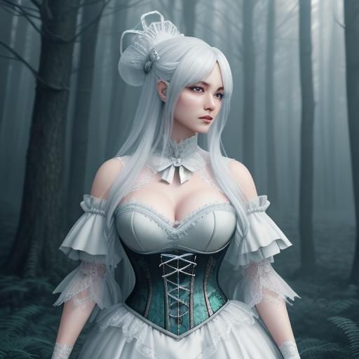 White Witch in Misty Woods, Anime Art