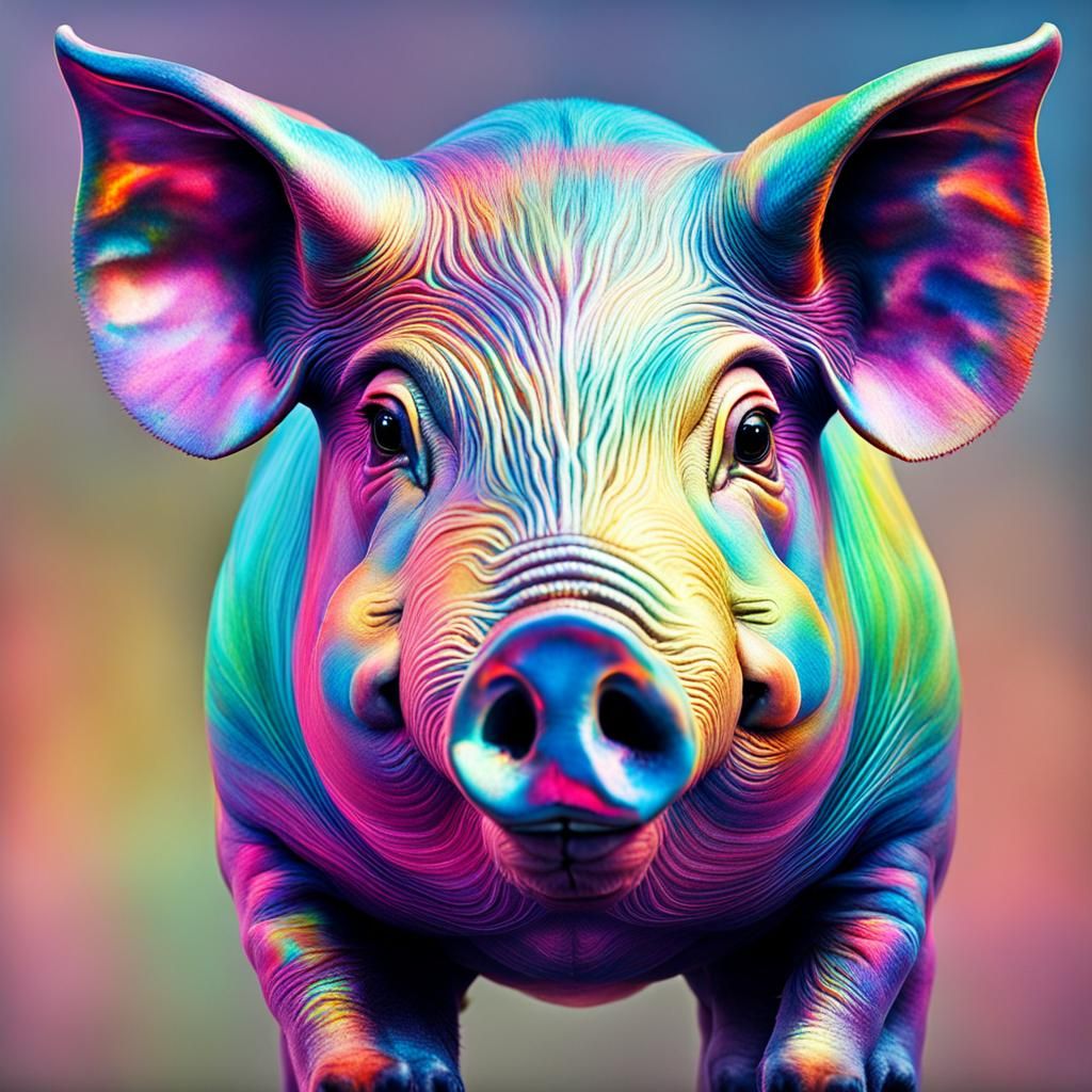 Iridescent Pig: A Rainbow Hued Fantasy