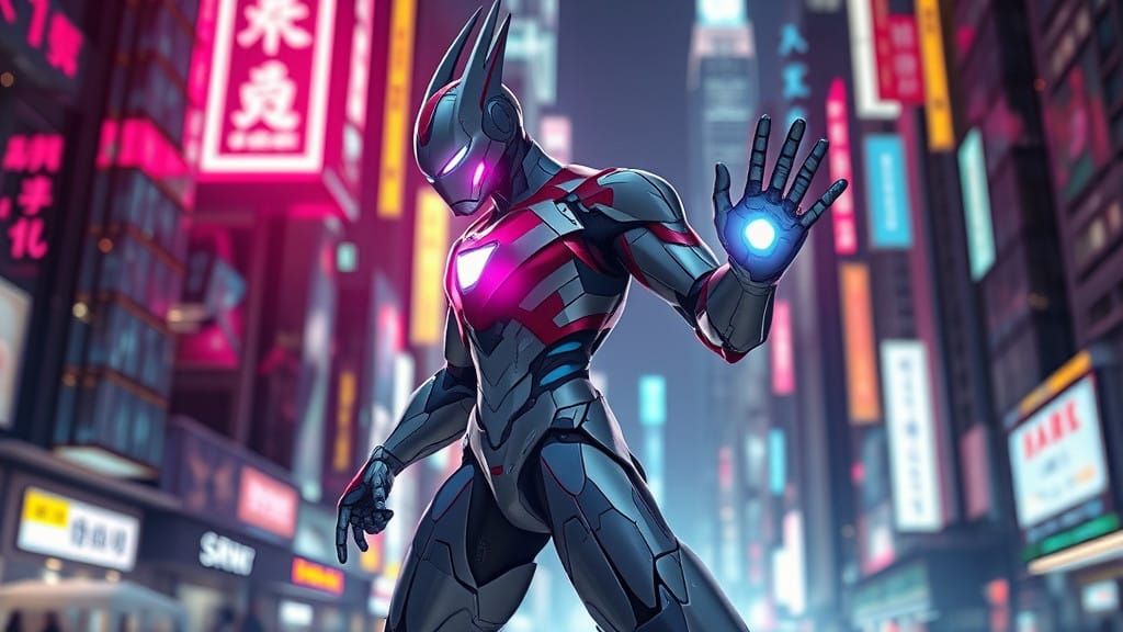 Cybernetic Avatar Unites Mewtwo and Ironman in Futuristic Ne...