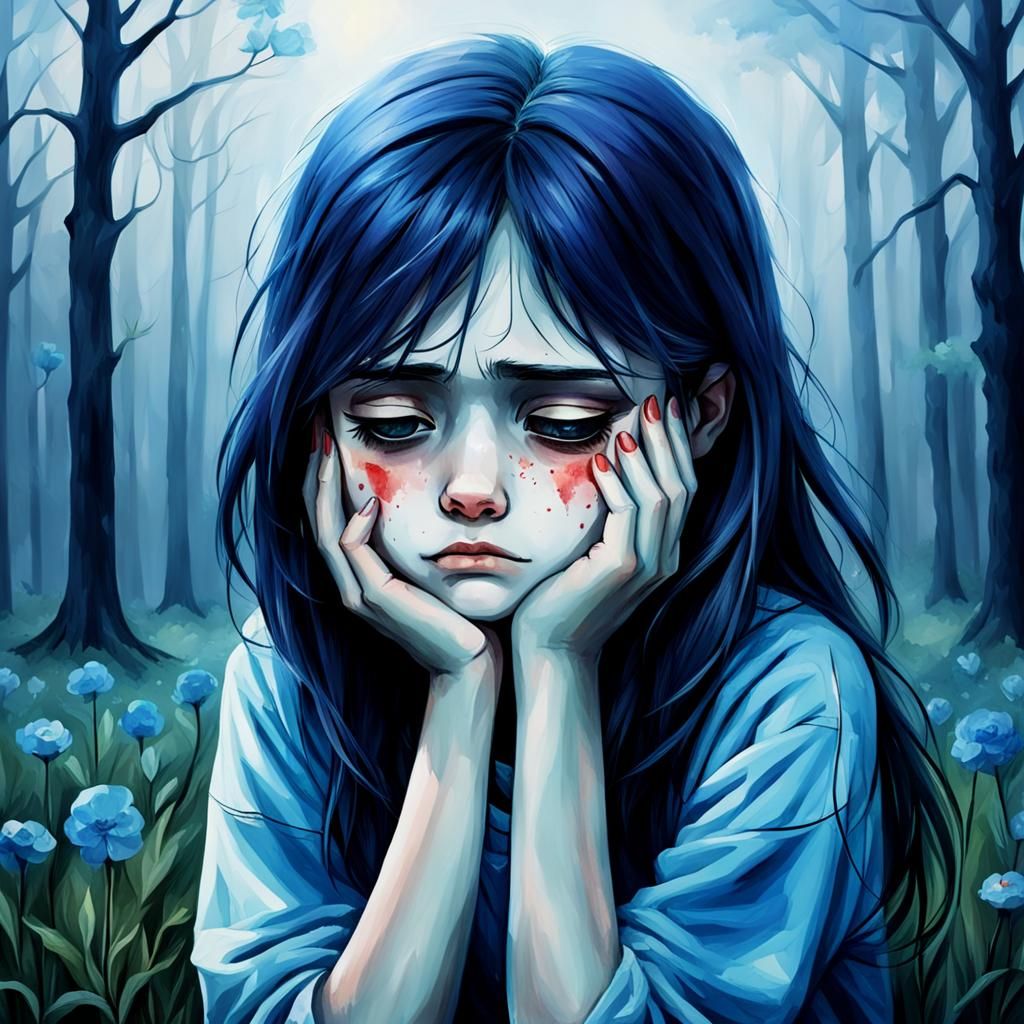 Evocative Image of Profound Sadness