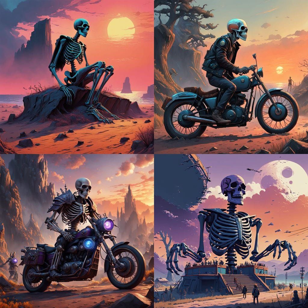 Fantastical Sunset Concert in a Deserted Land of Bones