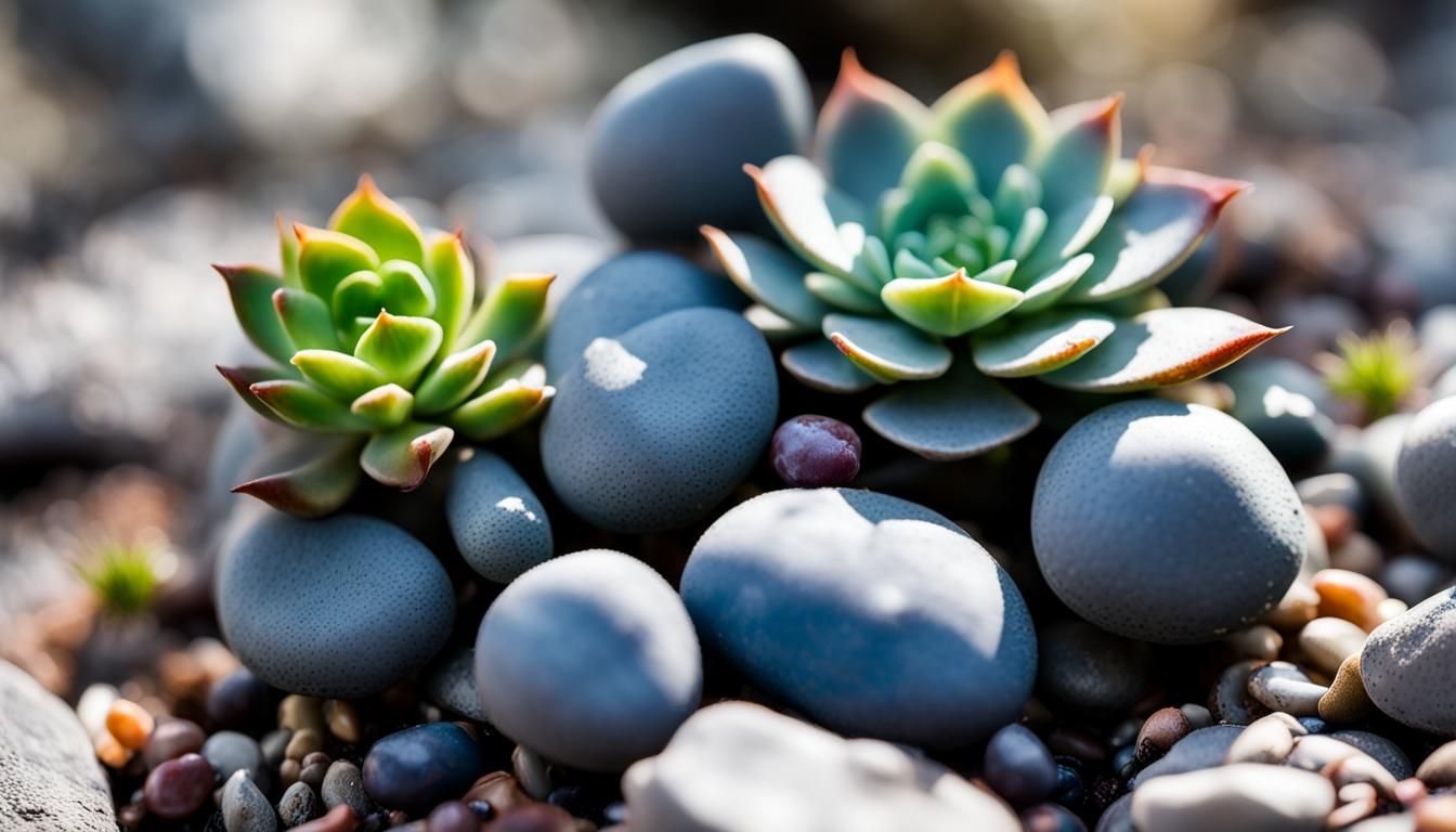 Succulent Berries Like River Stones in 4K