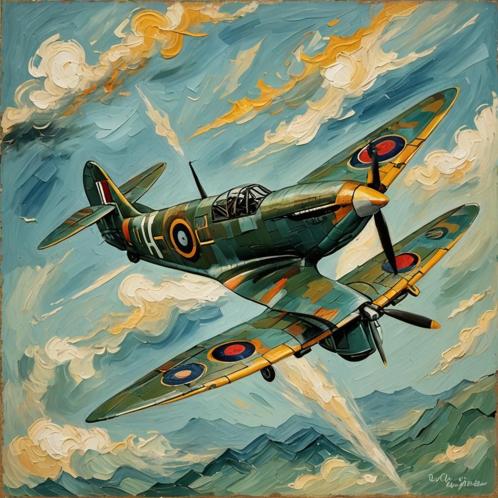 Spitfire as Impasto Painting