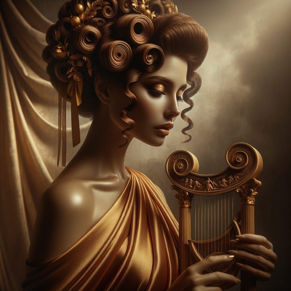 Greek Goddess of Inspiration in Digital Matte Painting