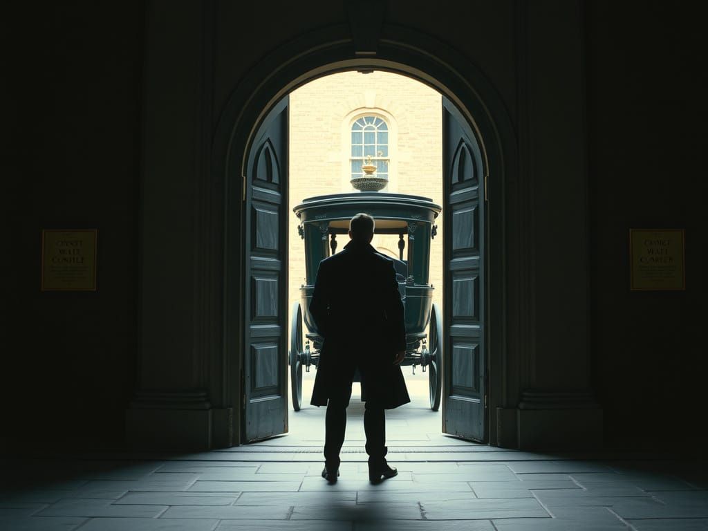 Cinematic 18th Century Gentleman Waits for Coach
