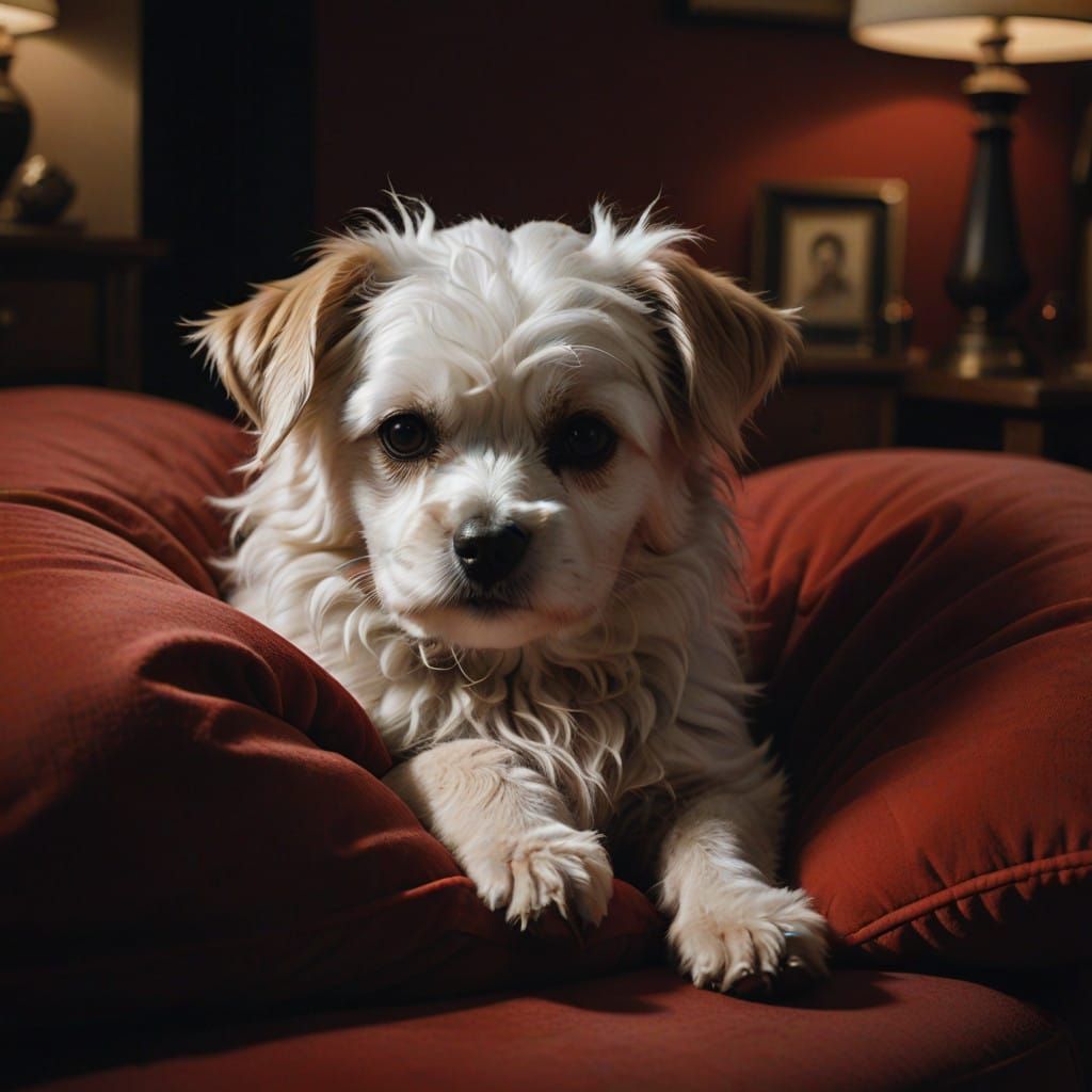 Cinematic Portrait of a Joyful Maltese Girl